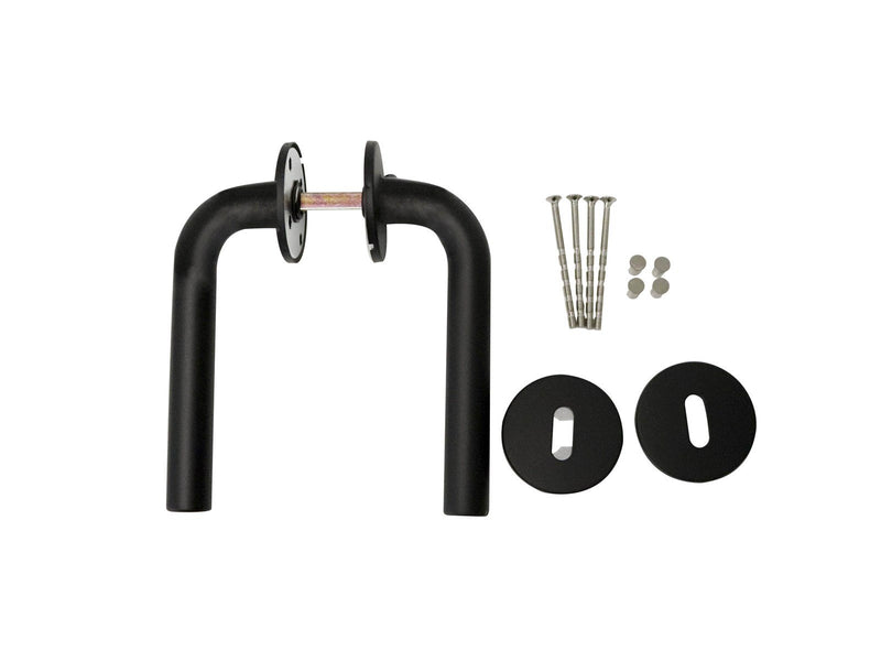 Homeit Door Handle With L-handle 19 mm  Matte Black