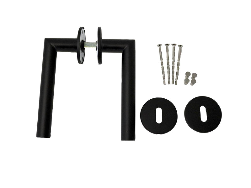 Homeit Door Handle With V-handle 19 mm.  Matt Black