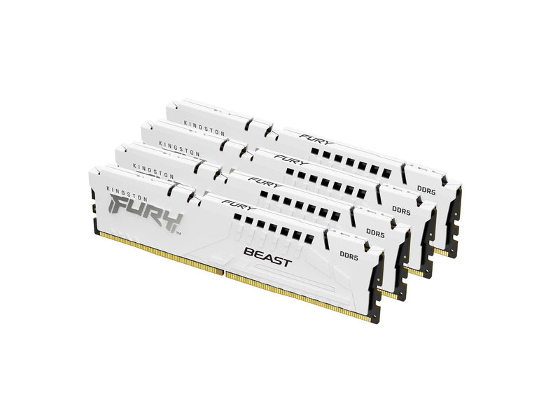 Kingston FURY Beast DDR5-6000 - 64GB - CL40 - Quad Channel (4 pcs) - Intel XMP - Weiß