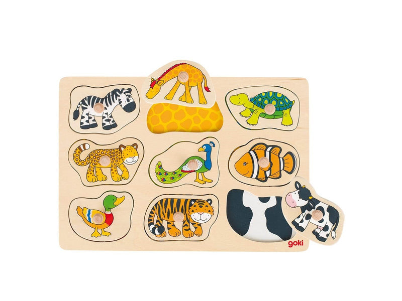 Goki Wooden Animal Bubble Puzzle 9pcs. Holz