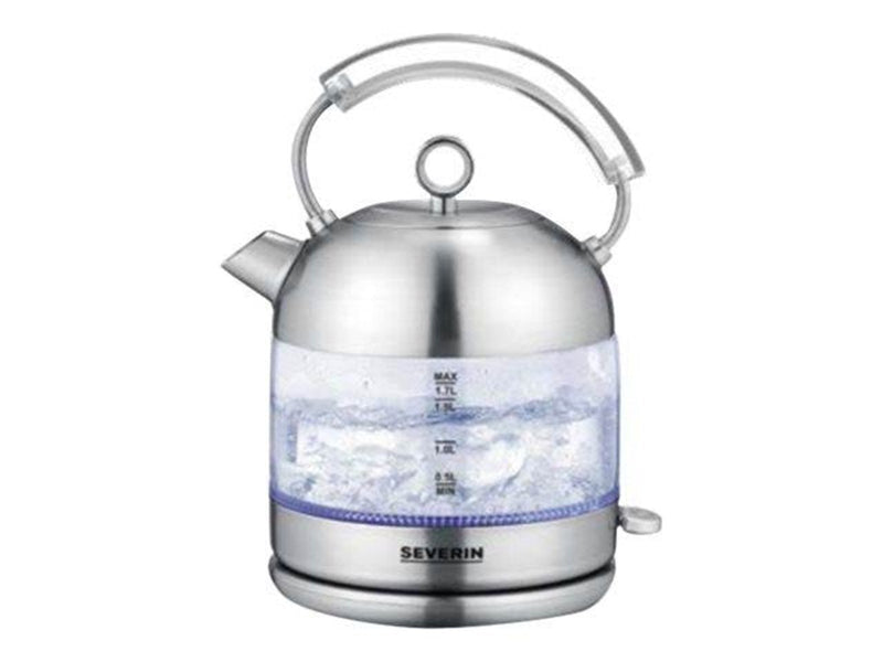 SEVERIN Wasserkocher WK 3459 - kettle - brushed stainless steel/glass - Gebürstetes Rostfreies Stahl/Glas - 2400 W