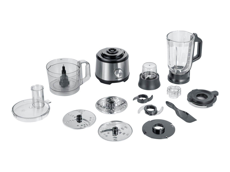 SEVERIN Küchenmaschine KM 3892 - food processor - 1200 W - brushed stainless steel/black