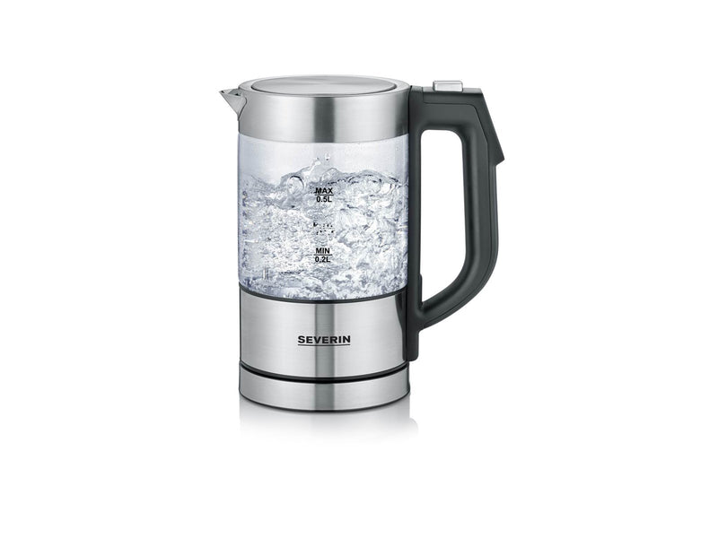 SEVERIN Wasserkocher WK 3458 - brushed stainless steel/glass - Gebürstetes Rostfreies Stahl/Glas - 1100 W