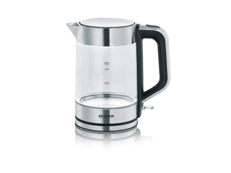 SEVERIN Wasserkocher WK 3420 - glass/brushed stainless steel/black - Glass/brushed stainless steel/black - 2200 W