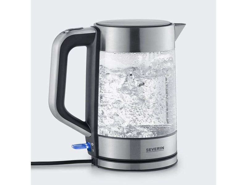 SEVERIN Wasserkocher WK 3420 - glass/brushed stainless steel/black - Glass/brushed stainless steel/black - 2200 W