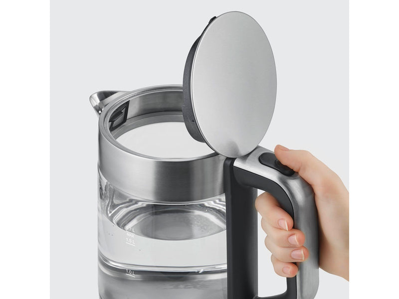SEVERIN Wasserkocher WK 3420 - glass/brushed stainless steel/black - Glass/brushed stainless steel/black - 2200 W