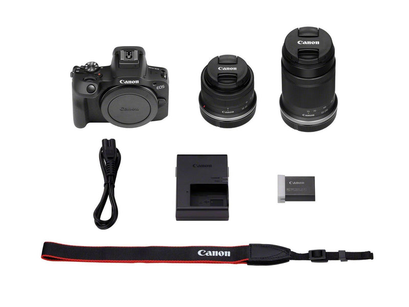 Canon EOS R100 + RF-S 18–45MM IS STM + RF-S 55-210MM F5-7.1 IS STM