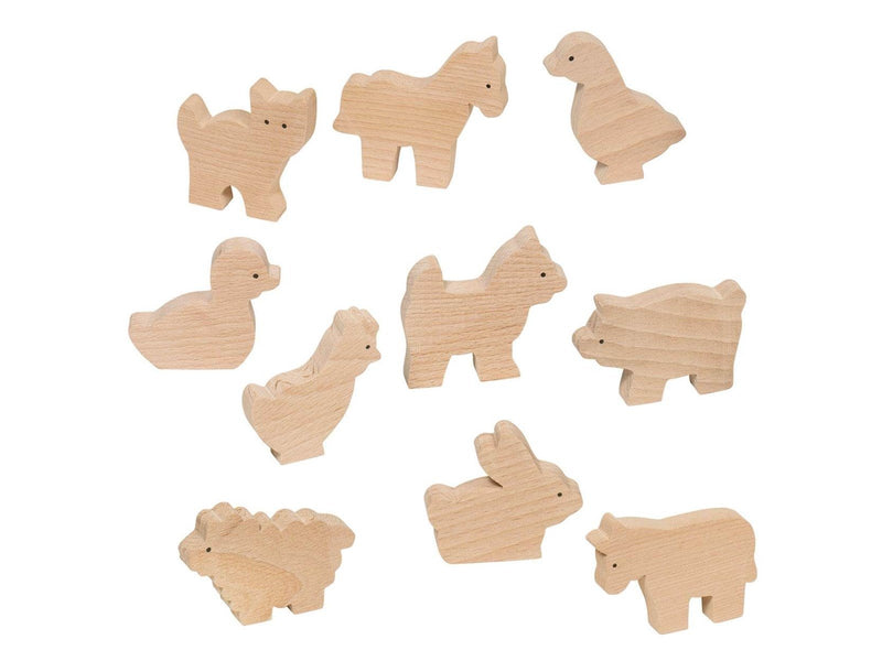 Goki Wooden Farm Animals 10pcs.