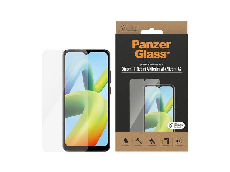 PanzerGlass Screen Protector Xiaomi Redmi A1 | A1+ | A2 | Ultra-Wide Fit