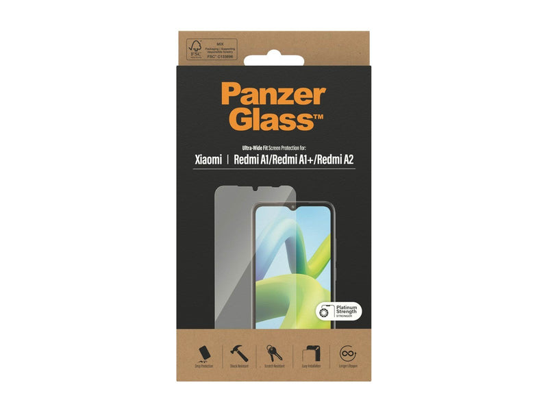 PanzerGlass Screen Protector Xiaomi Redmi A1 | A1+ | A2 | Ultra-Wide Fit
