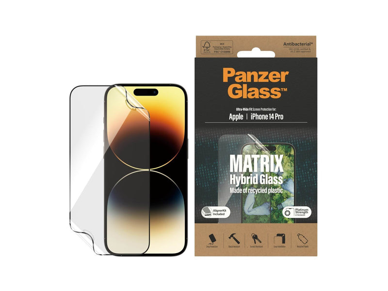 PanzerGlass MATRIX Screen Protector Apple iPhone 14 Pro | Ultra-Wide Fit w. AlignerKit