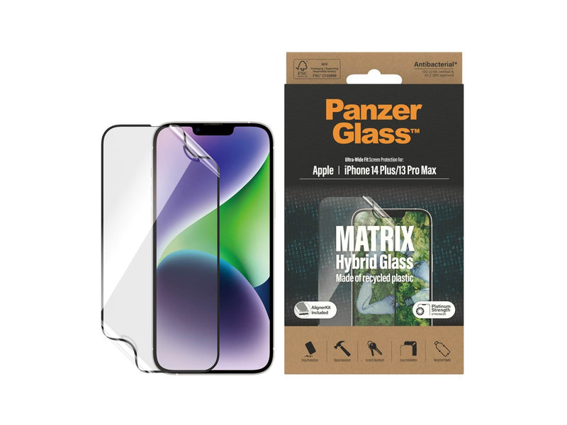 PanzerGlass MATRIX Screen Protector Apple iPhone 14 Plus | 13 Pro Max | Ultra-Wide Fit w. AlignerKit