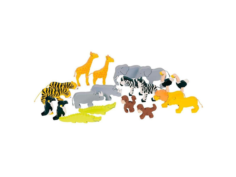 Goki Wild Animals Wood 20 pcs
