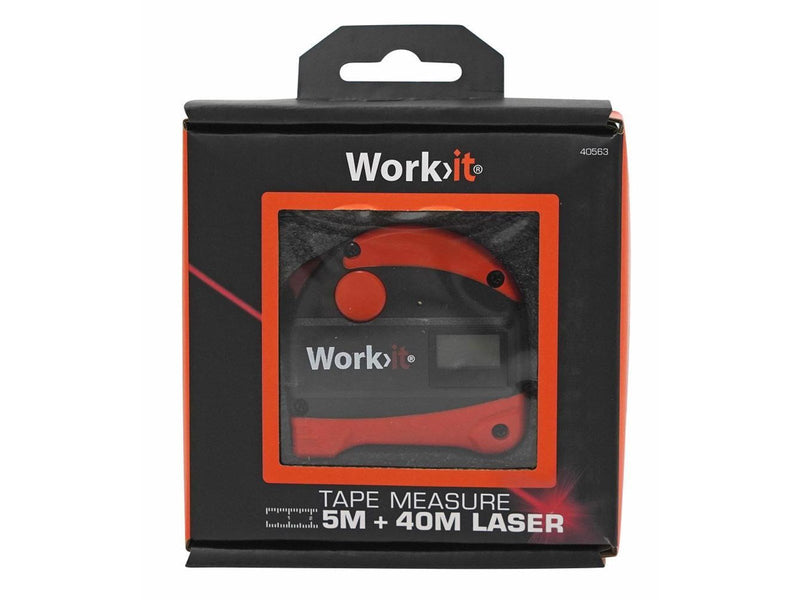 Workit Tape Measure with Laser 40 meter
