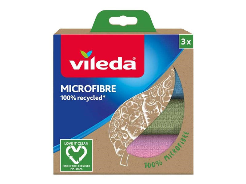 Vileda Microfiber Cloth 100% Recycled 3 pcs.