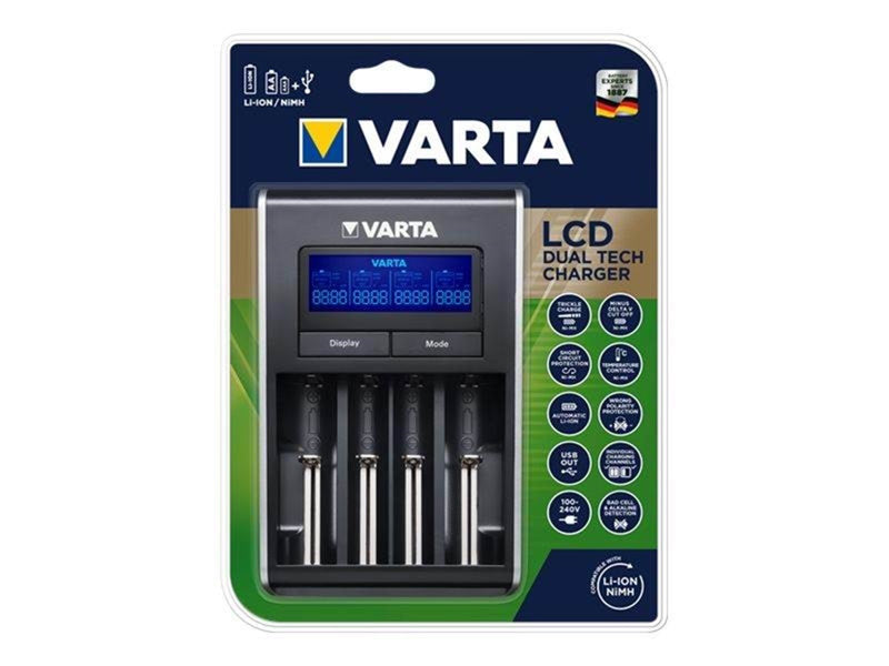 VARTA LCD Dual Tech Charger battery charger + AC power adapter - 4 pin mini-USB Type A