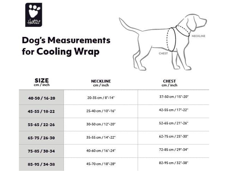 Hurtta Cooling Wrap 55-65 cm turmeric