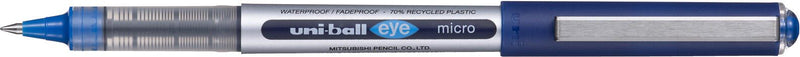 uni-ball eye micro UB-150 Tintenroller silber 0,2 mm, Schreibfarbe: blau, 12 St.