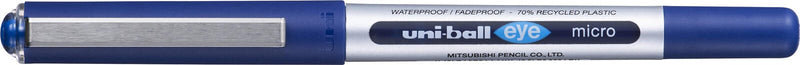 uni-ball eye micro UB-150 Tintenroller silber 0,2 mm, Schreibfarbe: blau, 12 St.