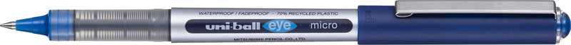 uni-ball eye micro UB-150 Tintenroller silber 0,2 mm, Schreibfarbe: blau, 12 St.