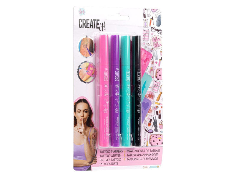 Canenco Create It! Tattoo Pen with Stencils 4pcs.