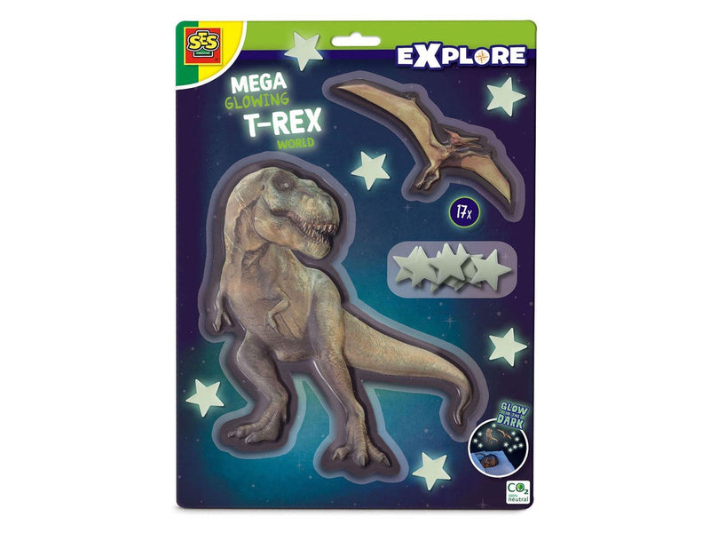 Mega Glowing T-Rex World Wall Stickers
