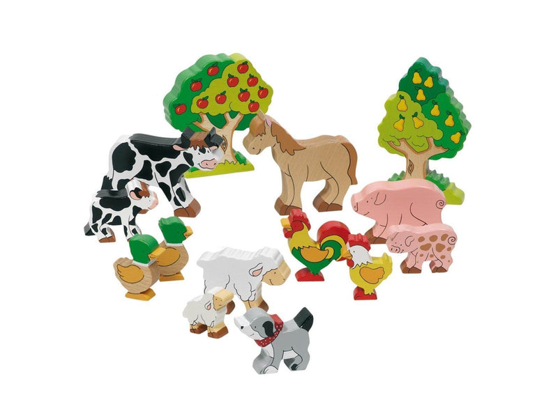 Goki Wooden Farm Animals 14pcs.
