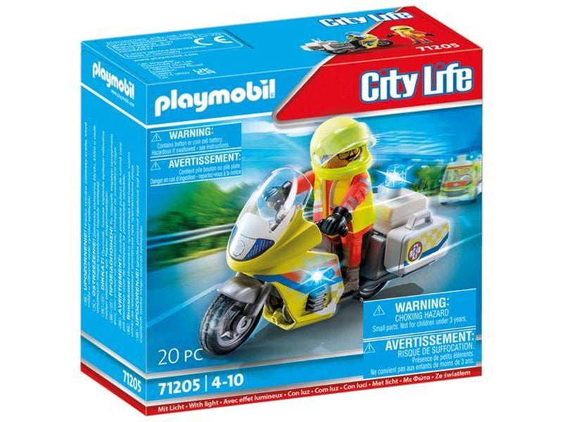 Playmobil City Life - Notarzt-Motorrad mit Blinklicht
