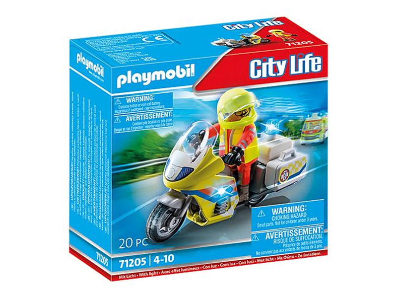 Playmobil City Life - Notarzt-Motorrad mit Blinklicht