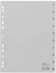 DURABLE Ordnerregister A4 nummeriert - 10-teilig - grau