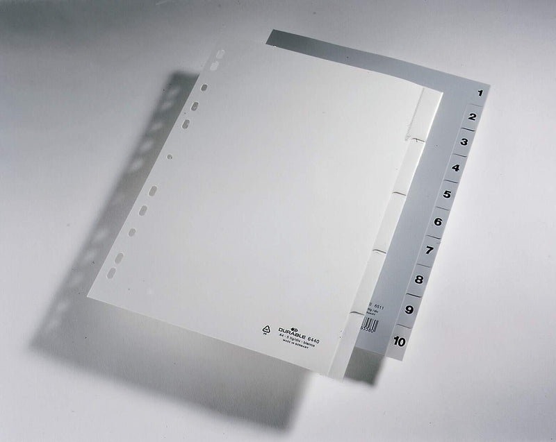DURABLE Ordnerregister A4 nummeriert - 10-teilig - grau