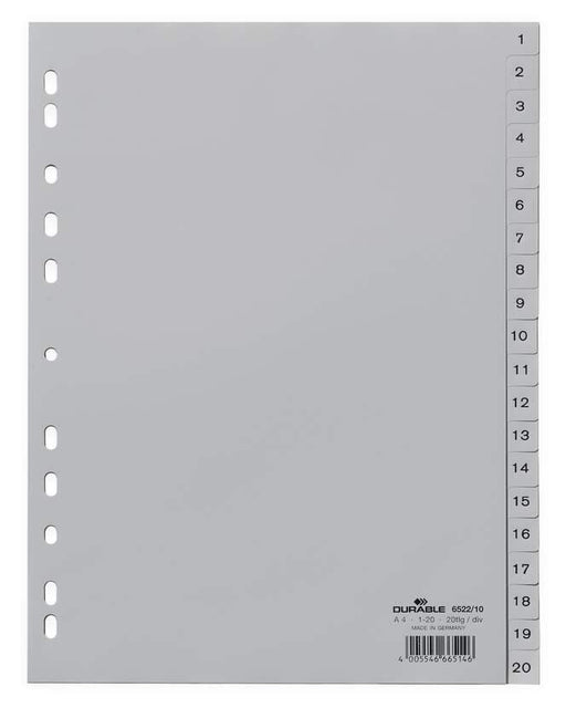 DURABLE Register A4 1-20 - 20-teilig