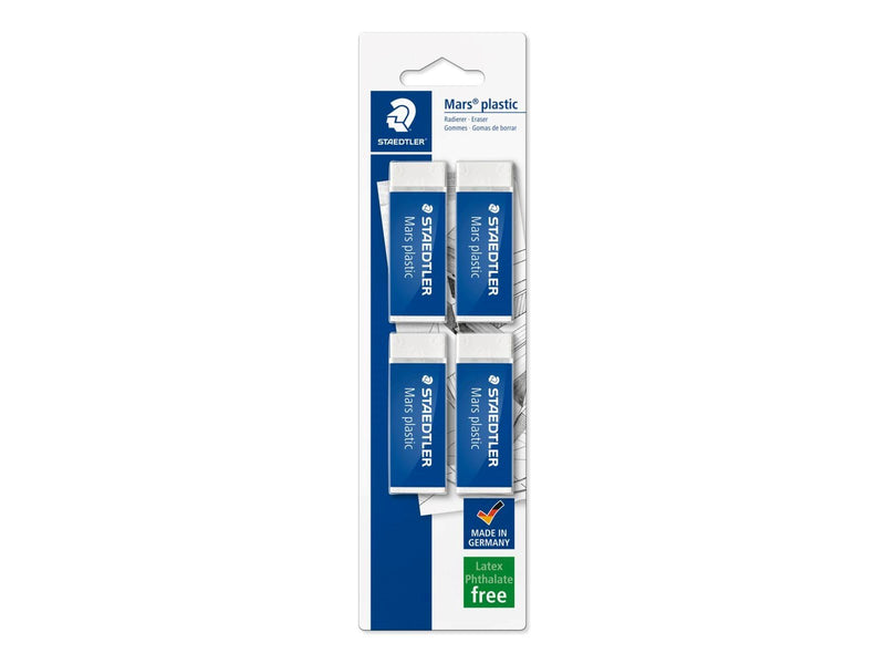 Staedtler Eraser Mars plastic 4pcs blister
