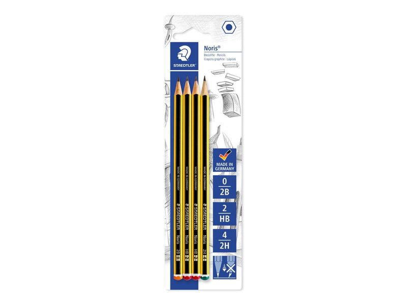 Staedtler Pencil Noris B-HB-H x4 bc 100% PEFC