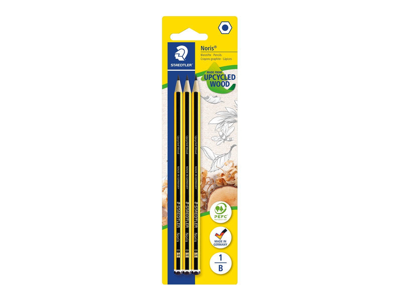 Staedtler Pencil Noris B x3 bc 100% PEFC