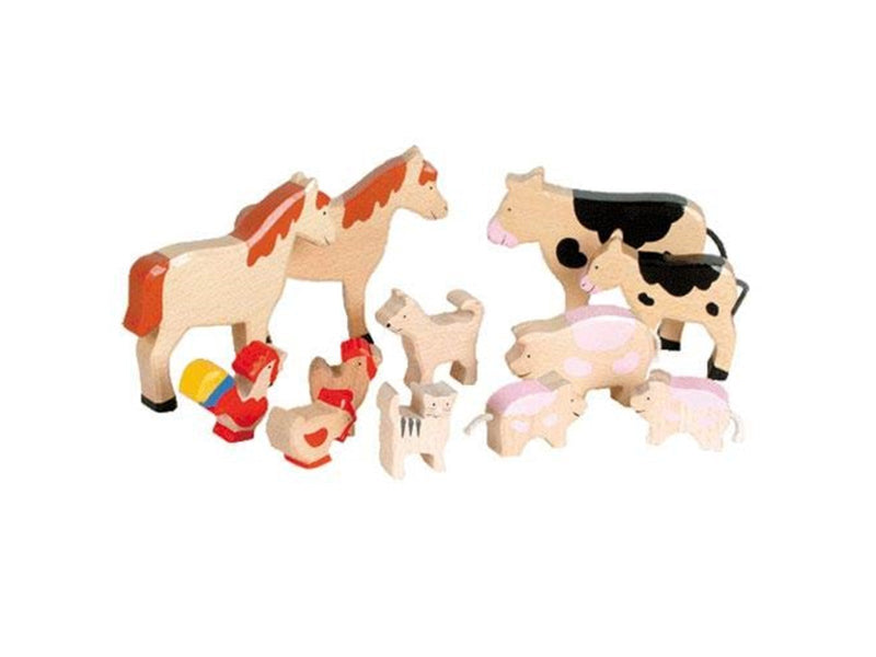 Goki Wooden Farm Animal Set 12 pcs.