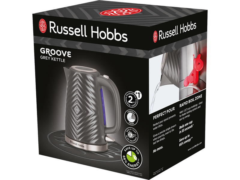 Russell Hobbs Wasserkocher Groove 26382-70 - grey - Grau - 2400 W