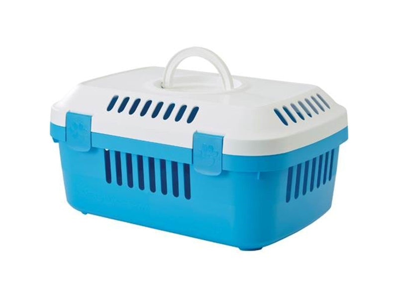 Savic Discovery compact pet carrier 33x48x23 cm white/blue