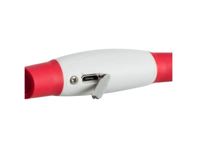Trixie USB Flash Light Ring S–M: 40 cm/ø 8 mm Red
