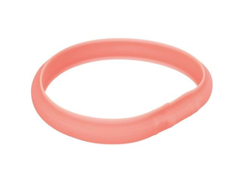 Trixie Flash light band USB M–L: 50 cm/30 mm coral