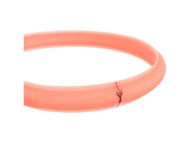 Trixie Flash light band USB M–L: 50 cm/30 mm coral