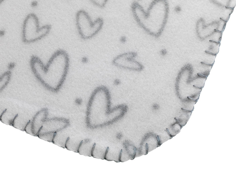 Dogman Fleece Blanket Heart Grey 100x70cm