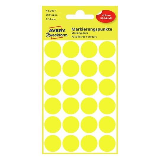 Avery Zweckform Markierungspunkte Ø 18 mm gelb - 96 Stück