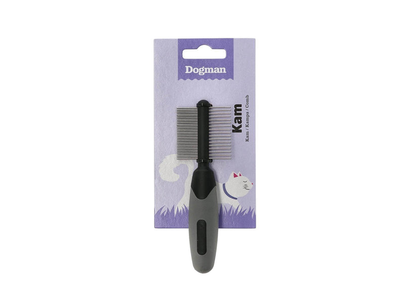 Dogman Doppelseitiger Kamm mit Gummigriff 12cm