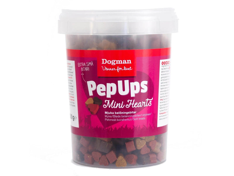 Dogman Dog Treats PepUps Mini Hearts 300g