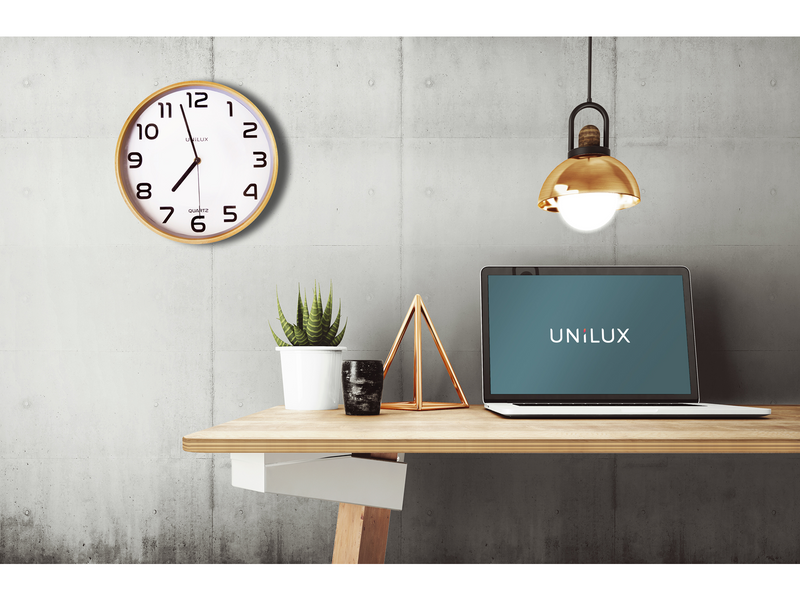 Unilux Baltic Clock white/wood