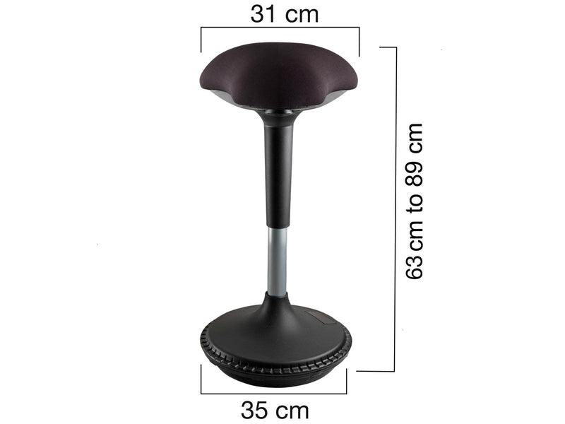 Unilux Moove Stool black Schemel - ABS-Kunststoff
