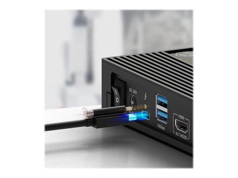 RaidSonic ICY BOX IB-DK2246AC - docking station - USB-C 3.2 Gen 2 / Thunderbolt 3 / Thunderbolt 4 - 3 x HDMI 2 x DP - GigE