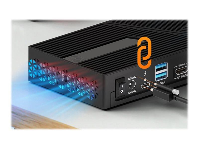 RaidSonic ICY BOX IB-DK2246AC - docking station - USB-C 3.2 Gen 2 / Thunderbolt 3 / Thunderbolt 4 - 3 x HDMI 2 x DP - GigE