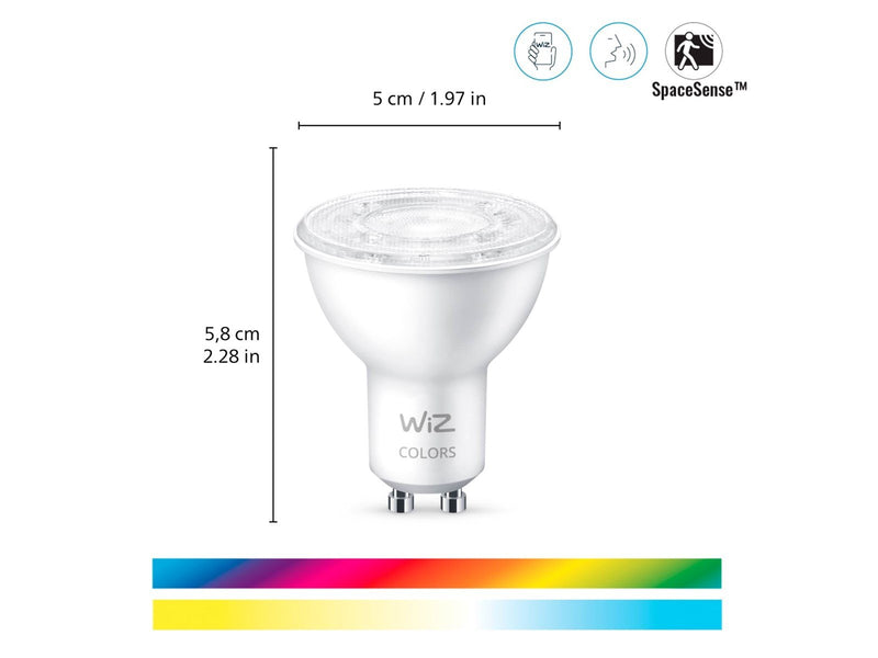 WiZ Spot 4.7W GU10 Color & Tunable White Wi-Fi 3-pack